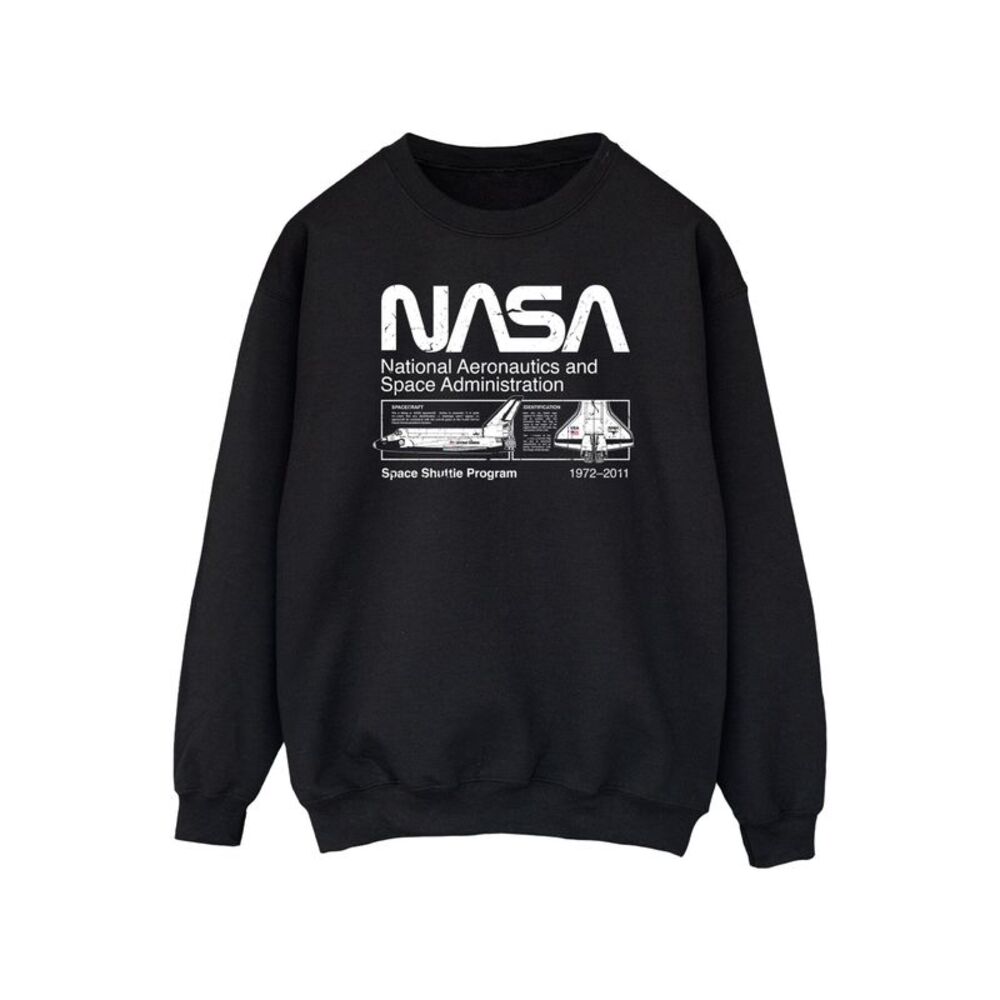 NASA Mens Space Shuttle Sweatshirt / Black